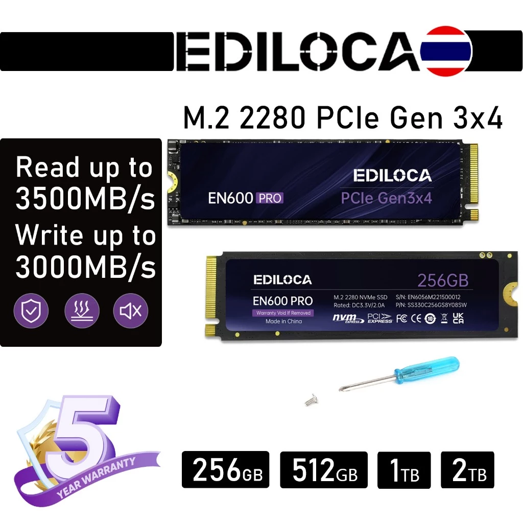 Ediloca EN600Pro NVMe PCIe Gen3x4 M.2 2280 